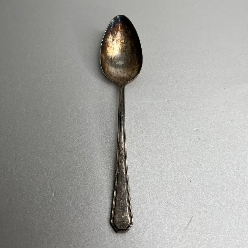Wm Rogers & Sons AA 8”Serving Spoon MAYFAIR Pattern‎ Silver Plate Antique